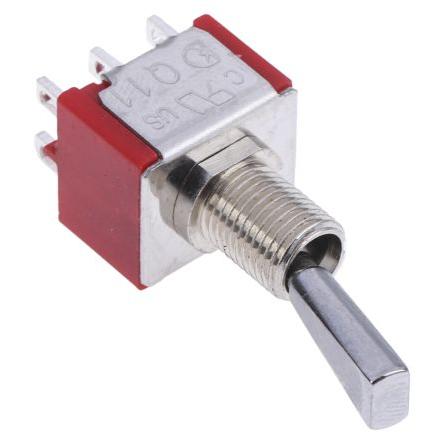 RS PRO Přepínač Panel DPDT zap-zap ovládání 5A Pájecí 28 V dc