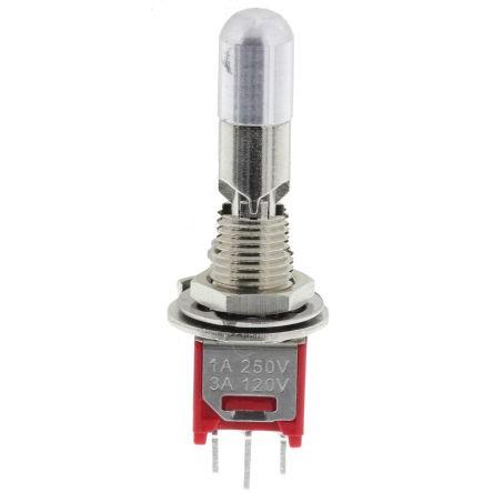 RS PRO Přepínač IP56, IP66 Panel SPDT Zap-vyp-zap ovládání 3A Pájecí 24 V dc