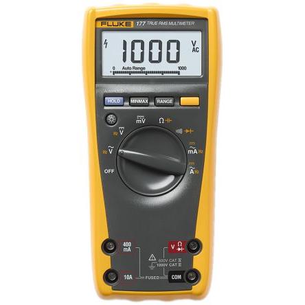 Digitální multimetr Ruční 10 A, typ displeje: LCD 1000 V, číslo modelu: 177 Fluke True RMS 10 A