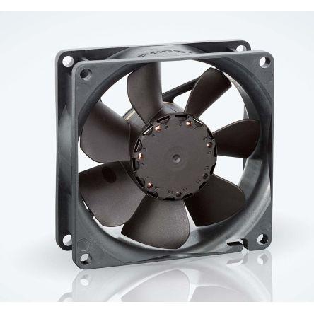 ebm-papst Axiální ventilátor, řada: 8400 N, průtok vzduchu: 79 m³/h 2.4 W 24V dc 100 mA IP20 80 mm 80mm 25 mm