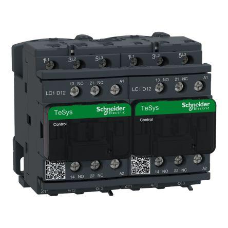 Schneider Electric 2 NO, 2 NC Stykač napětí ve vinutí 24V ac 3pólový 12 A 690V ac 5.5 kW s 3 NO kontakty 24V ac Řízení