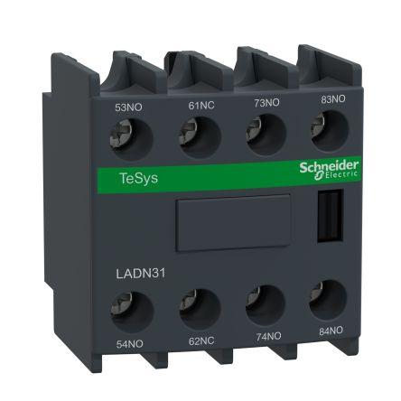 Schneider Electric Blok pomocných kontaktů 3 NO, 1 NC 4 Přední montáž, rozsah: LADN s Šroubová svorka 10 A 690V ac