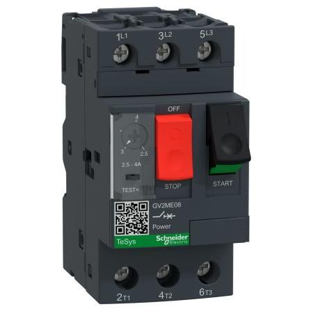 Jistič ochrany motoru, rozsah: GV2ME 2.5A, 4 A 690V 60 °C -20 °C Schneider Electric