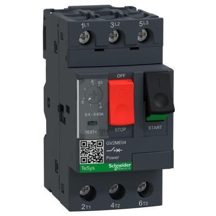 Jistič ochrany motoru, rozsah: GV2ME 400mA, 630 mA 690V 60 °C -20 °C Schneider Electric