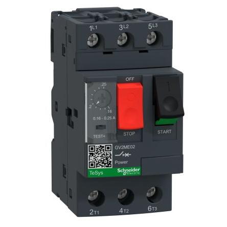 Jistič ochrany motoru, rozsah: GV2ME 160mA, 250 mA 690V 60 °C -20 °C Schneider Electric