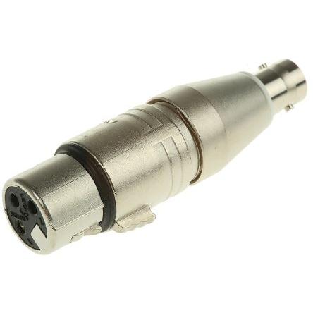 Neutrik Adaptér, orientace těla: Rovný, adaptér z typu: BNC Vnitřní, XLR, adaptér z typu: Audio Vnitřní, Stříbrná,