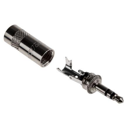 RS PRO Konektor jack, Kabel, Stereo, Pájecí Vnější, 3.5 mm 3, orientace těla: Rovný, materiál kontaktu: Mosaz, materiál