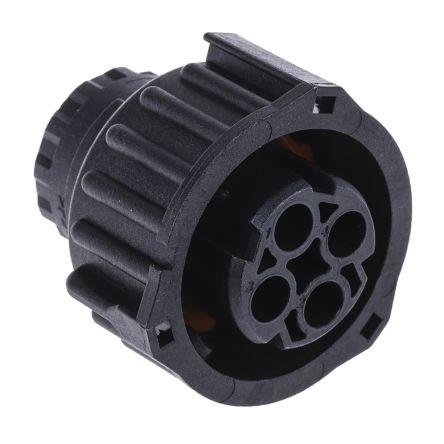 TE Connectivity Zásuvka DIN, řada: DIN, počet kontaktů: 4, velikost: Standard, orientace těla: Rovný, IP67, IP69 30A DIN