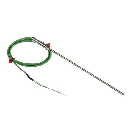 Termočlánek s minerální izolací 1 m kabel typ K Nerezová ocel 150 mm sonda 3 mm na 1100 °C IEC, RoHS Compliant RS PRO