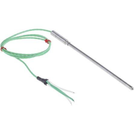 Termočlánek s minerální izolací 1 m kabel typ K Nerezová ocel 150 mm sonda 6 mm na 1100 °C IEC, RoHS Compliant RS PRO