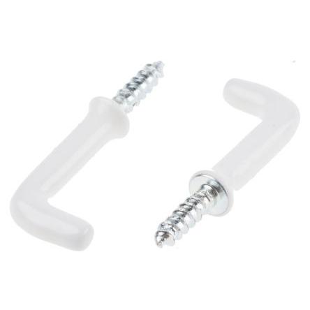 Hák, Ocel, délka: 31mm, Bílý polyvinylchloridový povlak RS PRO 20 mm