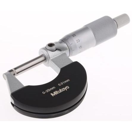 Mikrometr 102-301, přesnost: ±0.002 mm Externí, rozlišení: 0.01 mm, Metrické, max. měření: 25 mm Mitutoyo