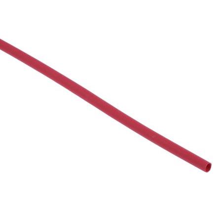 RS PRO Teplem smrštitelné bužírky průměr 2.4 mm Červená smršťovací poměr 2:1 Polyolefin 1.2m