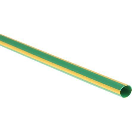 RS PRO Teplem smrštitelné bužírky průměr 6.4 mm Zelená, Žlutá smršťovací poměr 2:1 Polyolefin 1.2m