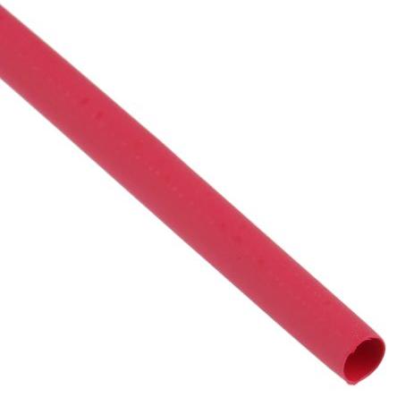 RS PRO Teplem smrštitelné bužírky průměr 4.8 mm Červená smršťovací poměr 2:1 Polyolefin 1.2m