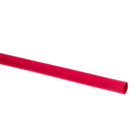 RS PRO Teplem smrštitelné bužírky průměr 3.2 mm Červená smršťovací poměr 2:1 Polyolefin 1.2m