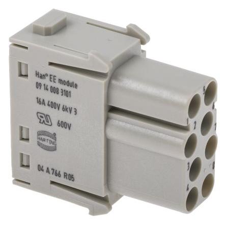 HARTING Modul napájecího konektoru pro vysoké zatížení 16A Vnitřní HAN Modular 8