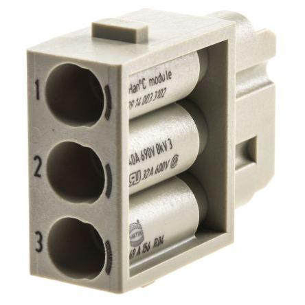 HARTING Modul napájecího konektoru pro vysoké zatížení 40A Vnitřní HAN Modular 3