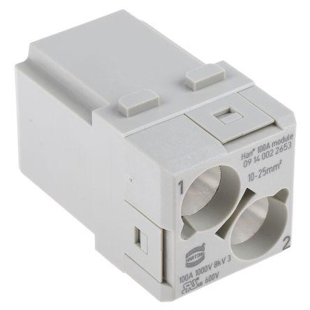 HARTING Modul napájecího konektoru pro vysoké zatížení 100A Vnější HAN Modular 2