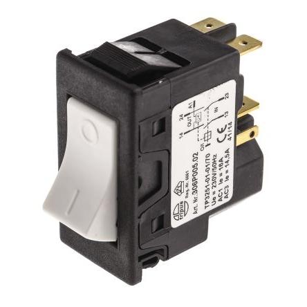 EICHOFF Kolébkový spínač IP54 Zap-vyp DPDT Panel Zap-vyp 16A