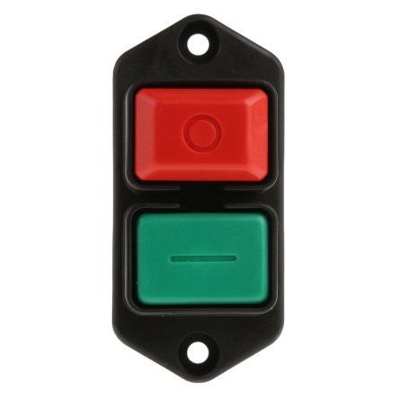Tripus Tlačítkový spínač DPDT Montáž do panelu Blokování 16A 230 V ac