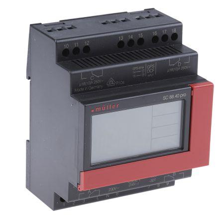 Časový spínač na lištu DIN SC SC 88.40 PRO 230V 50-60HZ, počet kanálů: 4 Muller 230V ac