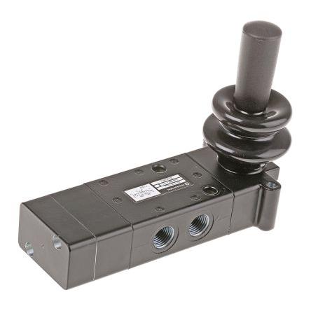 Pneumatický ventil s ručním ovládáním, řada: X30 barva Černá Páka G 1/4 G, materiál tělesa: Slitina zinku III B,