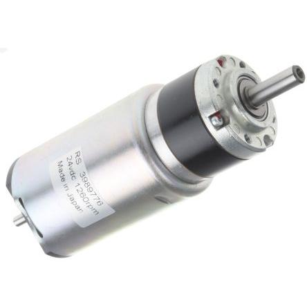RS PRO Stejnosměrný převodový motor, řada: RS PRO 24V dc Komutátorový s převodem 1260rpm 75 Ncm 13.2 W 6 mm 850mA