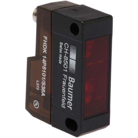 Baumer Fotoelektrický snímač, řada: FHDK 14P LED Blok 4kolíkový M8, výstup: PnP Difuzní IP67