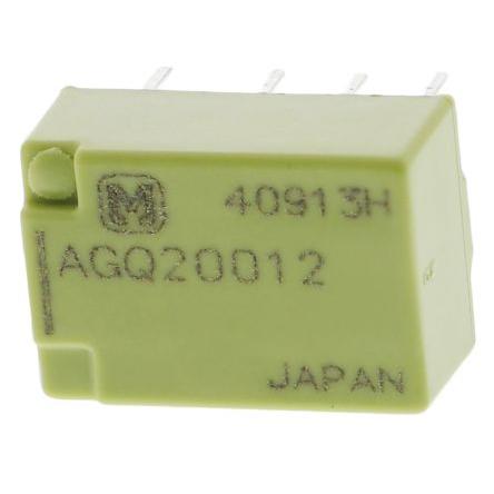 Panasonic Signálové relé DPDT Montáž na plošný spoj 1A 12V dc FTR-B4