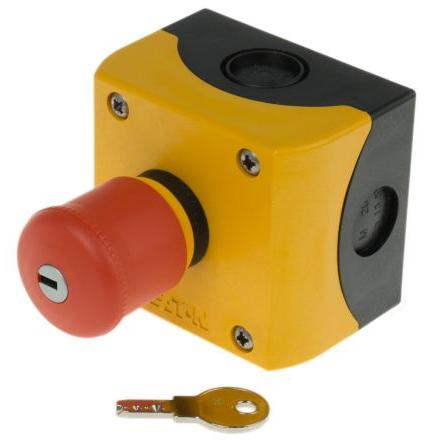 Eaton Spínač regulační stanice Uvolnění klíče, řada: RMQ Titan M22 IP69K, IP67 SPDT Červená Plastové