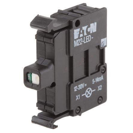 Eaton Blok světel, řada: M22 Blok světel 12 V ac, 12V dc, 30 V ac, 30 V dc Šroub barva Zelená LED
