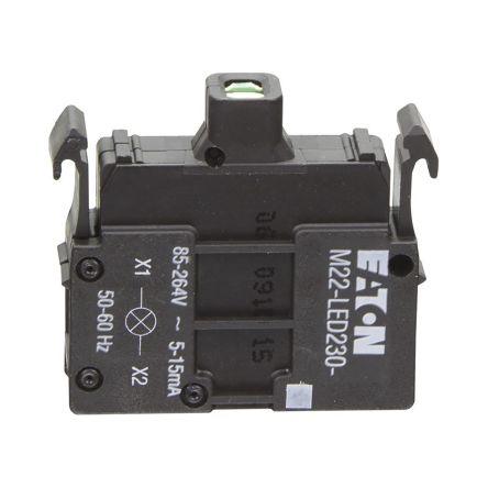 Eaton Blok LED diod, řada: M22 Blok světel 264V ac Šroub barva Zelená LED