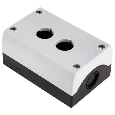 Pouzdro tlačítka, řada: M22, průměr výřezu: 22 mm Šedá Plastové Eaton, počet výřezů: 2