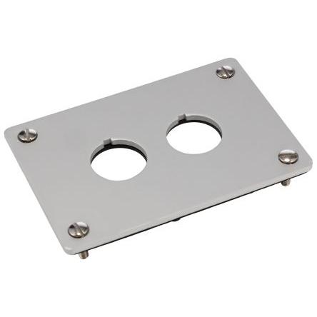 Pouzdro tlačítka, řada: RMQ Titan M22, průměr výřezu: 22 mm Kartáčovaný hliník Eaton, počet výřezů: 2