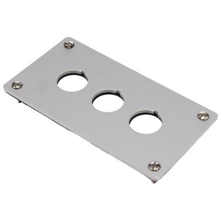 Pouzdro tlačítka, řada: RMQ Titan M22, průměr výřezu: 22 mm Kartáčovaný hliník Eaton, počet výřezů: 3