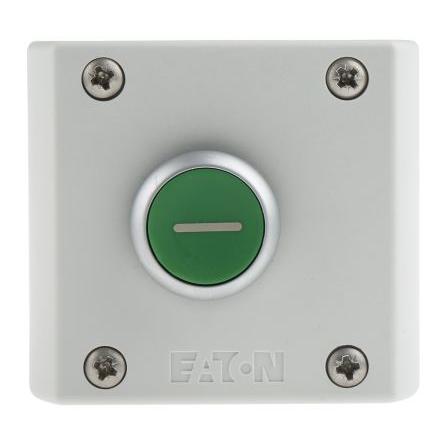 Eaton Zapouzdřené tlačítko Okamžité, řada: RMQ Titan M22 IP69K SPDT Zelená Plastové, počet výřezů: 1 I