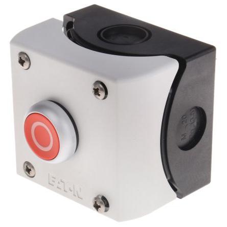 Eaton Zapouzdřené tlačítko Okamžité, řada: RMQ Titan M22 IP69K SPDT Červená Plastové, počet výřezů: 1 O