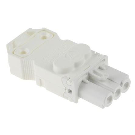 Wieland Konektor pro osvětlení, řada: GST15i3 Kabel Vnitřní Mini konektor Šroubová 16A, IP20 barva Bílá, formát pólů: 3
