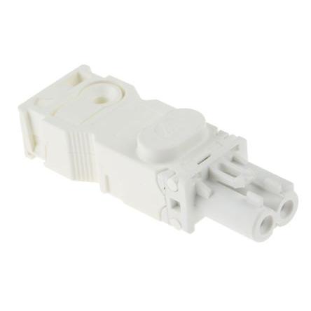 Wieland Konektor pro osvětlení, řada: GST15i2 Kabel Vnitřní Mini konektor Šroubová 16A, IP20 barva Bílá, formát pólů: 2
