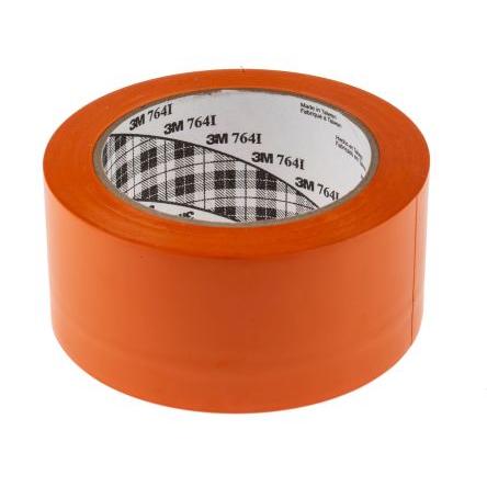 Páska pro vyznačení průchodu Pryž, Oranžová Vinyl 0.13 mm 50mm, délka: 33 m Scotch 764 3M