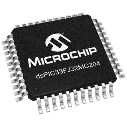Procesor digitálního signálu Microchip DSPIC33FJ32MC204-I/PT 16 bitů, standard: AEC-Q100 40 MIPS 32kB Blesk 2 kB RAM 4,