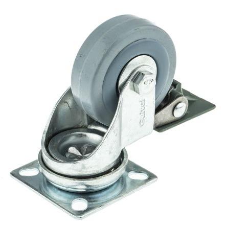 66527 Guitel Hervieu Brzděné otočné 40 kg 50 mm, Pryž