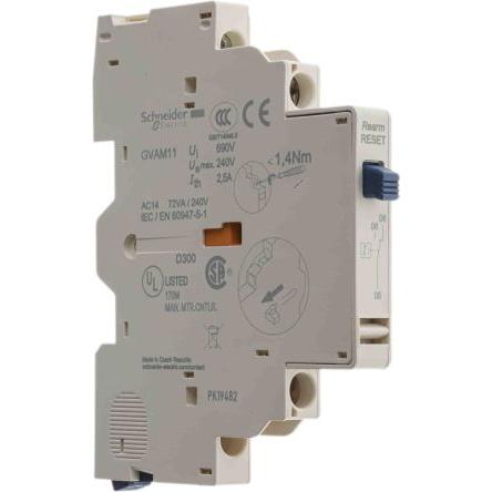 Schneider Electric Pomocný kontakt 1 CO 1 Boční, rozsah: GVAM s Šroubová svorka 2.5 A 60 V dc, 240V ac