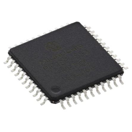 Microchip Mikrokontrolér PIC18F4553-I/PT 8 bit PIC 48 MHz 32 kB, 256 (unece.unit.AD) Blesk 2 kB RAM, počet kolíků: 44