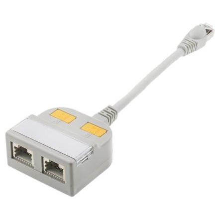 Adaptér RJ, počet portů: 2portový Stíněné RJ45 délka prodloužení 150 mm Cat5, Adaptér T RS PRO