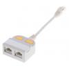 Adaptér RJ, počet portů: 2portový Nestíněný RJ45 délka prodloužení 150 mm Cat5, Adaptér T RS PRO