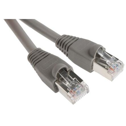 RS PRO Cat5e Ethernetové kabely, Šedá, Polyvinylchlorid, A: RJ45 1 m Vnější, B: RJ45 Vnější, typ pláště: STP