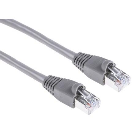 RS PRO Cat5e Ethernetové kabely, Šedá, Polyvinylchlorid, A: RJ45 3 m Vnější, B: RJ45 Vnější, typ pláště: U/FTP