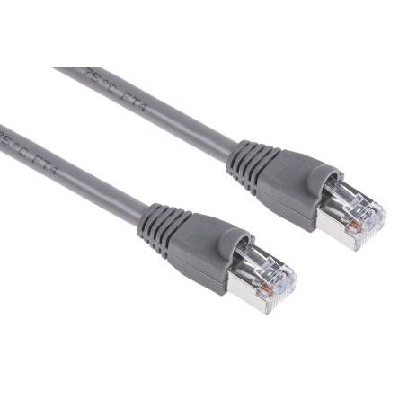 RS PRO Cat5e Ethernetové kabely, Šedá, Polyvinylchlorid, A: RJ45 10 m Vnější, B: RJ45 Vnější, typ pláště: U/FTP